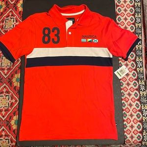 Náutica Brand NEW Boys SZ L 14-16 Polo Shirt